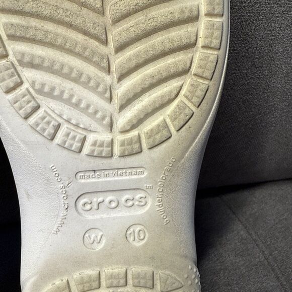 Freesail Crocs Women’s Size 10 Blue & White Anchors Hearts Clogs - Picture 9 of 12